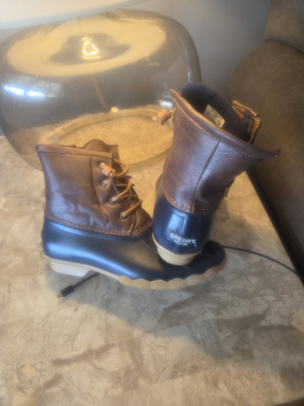 Sperry Two-Tone Brown & Black Women's Duck Boots